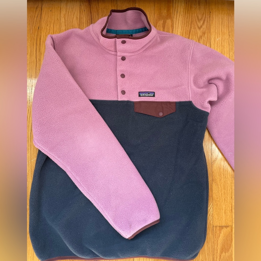 Womens Pink/Slate Gray Patagonia Fleece